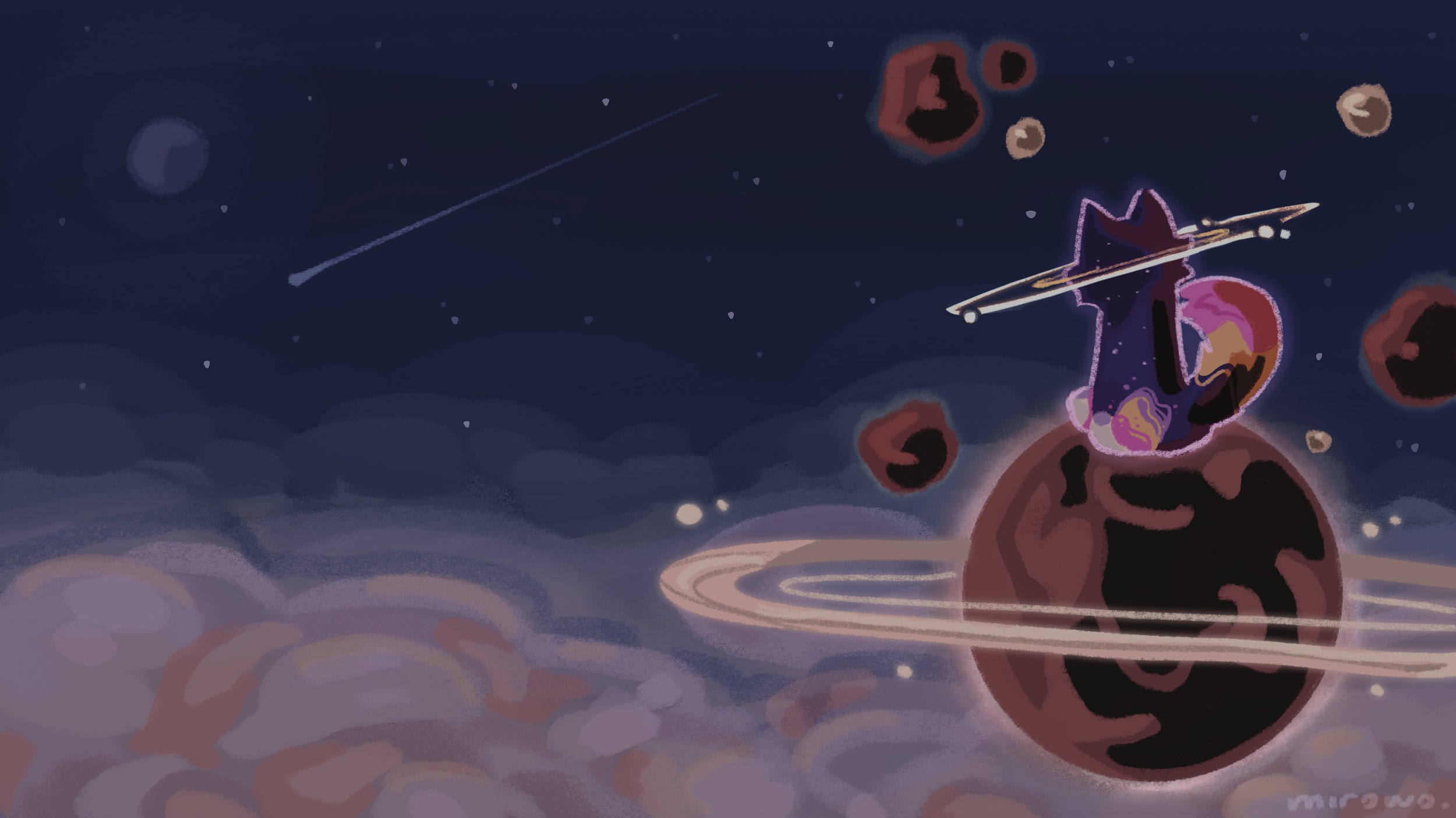 Background image of a dreamy night sky